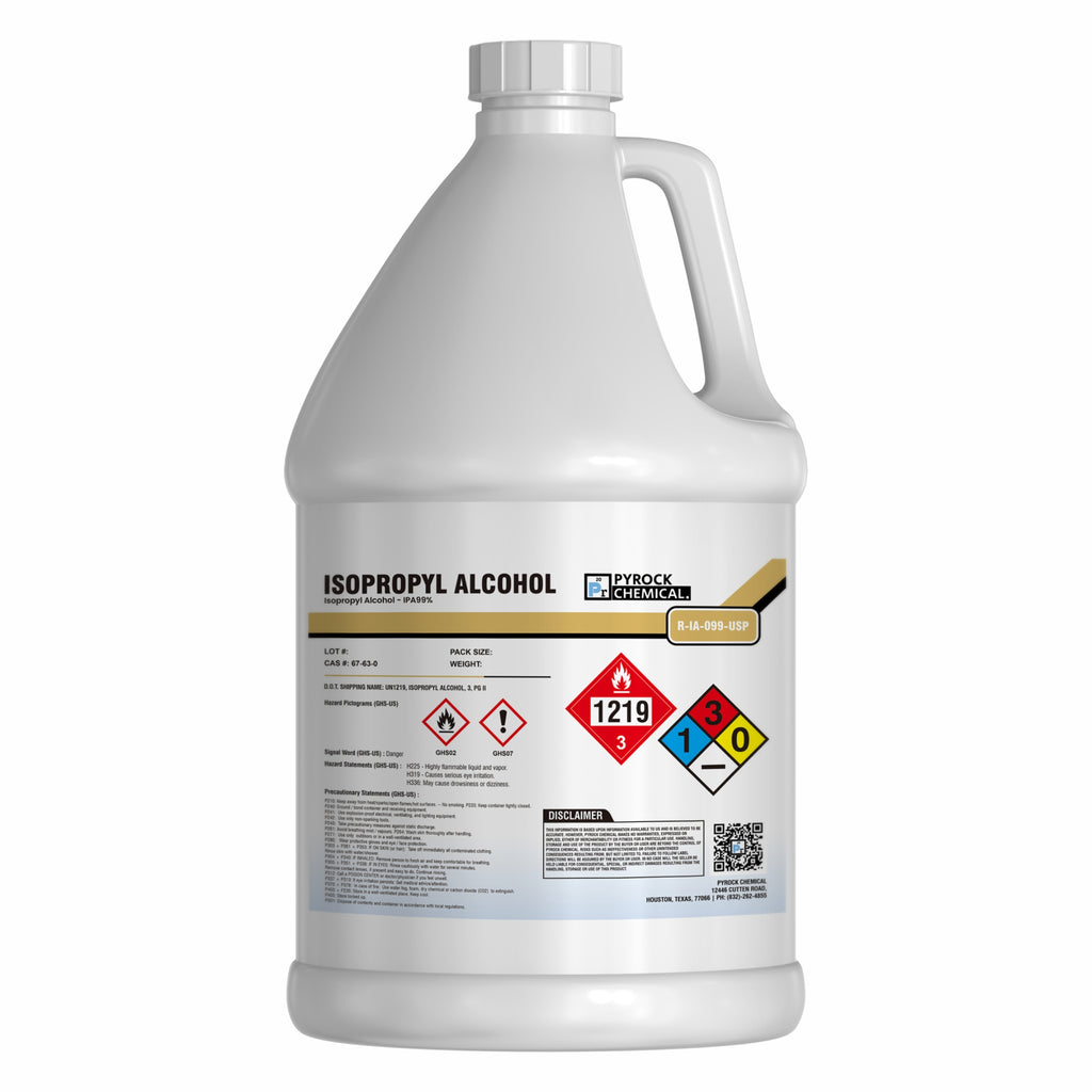Isopropyl Alcohol - IPA99% - 1 Gallon Bottle HDPE