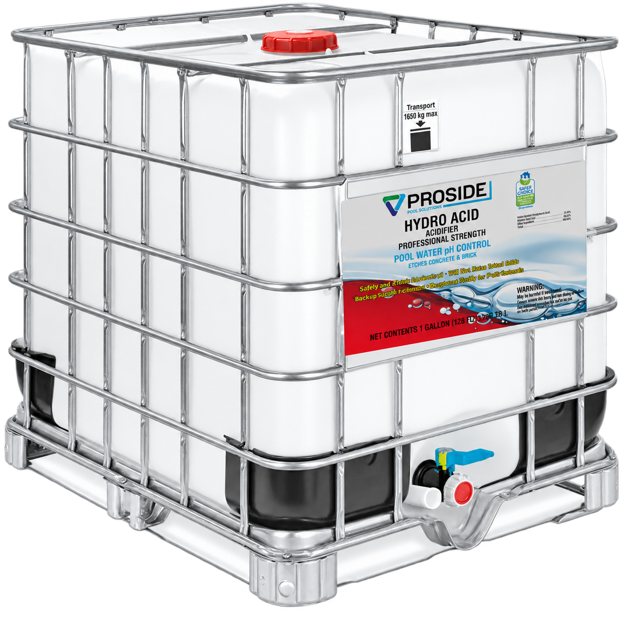 ProSide Hydro Acid 275-gallon tote packaging illustration
